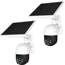 Set 1+1 Camera Supraveghere Solara 4G cu SIM, 5MP Full HD 1080p, Zoom 10X, Panou Solar 9W, IP66