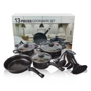 Set 13 Piese Vase Gatit Antiaderente Non-Stick - Oale, Tigai, Capace Sticla si Ustensile