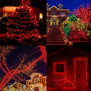 Instalatie Rola 100m Cu 500 LED Rosii | 8 Jocuri Luminoase | IP44 Pentru Decoruri Festive
