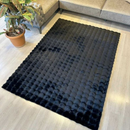 Covor Blana Artificiala Design 3D Bubble Nordic 180x230cm - Moale si Pufos pentru Living si Dormitor, Negru