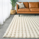 Covor Blana Artificiala 3D Bubble 180x230cm - Design Nordic Premium pentru Living si Dormitor - Crem