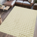 Covor Blana Artificiala 3D Bubble 180x230cm - Design Nordic Premium pentru Living si Dormitor - Crem