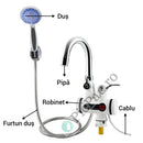 Robinet Electric cu Incalzire Instanta 60°C - Apa Calda Instant pentru Chiuveta + Dus Inclus