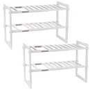 Pachet 1+1 Etajera Ajustabila Sub Chiuveta - Organizator Spatiu 2 Rafturi Bucatarie si Baie
