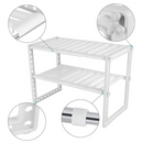Pachet 1+1 Etajera Ajustabila Sub Chiuveta - Organizator Spatiu 2 Rafturi Bucatarie si Baie