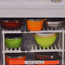 Pachet 1+1 Etajera Ajustabila Sub Chiuveta - Organizator Spatiu 2 Rafturi Bucatarie si Baie