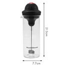 Aparat Electric pentru Spumarea Laptelui 450ml, cu Pahar din Sticla Rezistenta la Caldura, Spuma Densa si Uniforma, Ideal pentru Cappuccino, Latte si Cafea