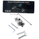 Adaptor foarfeca pentru tabla compatibil cu bormasina electrica, taiere metal, otel, aluminiu si tabla subtire, taiere precisa fara scantei, accesoriu pentru bormasina