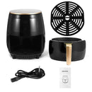 Pachet Economic Bucatarie – Air Fryer 6L 2400W Friteuza fara Ulei cu Display Digital + Razatoare 6 in 1 pentru Legume si Fructe cu Recipient