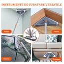 SET 2X Mop Triunghiular Extensibil Multifunctional - 6 Lavete, Racleta, Extensie 2.5m
