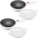 SET 2X Tigaie Electrica pentru Clatite - Preparare Rapida in 20 Secunde, Suprafata Antiadeziva