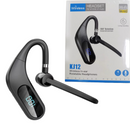 Casca Bluetooth Wireless KJ12, Handsfree cu Microfon, Rotatie 180°, Display LED, Autonomie Mare, Conectare Rapida, Raza 10m, Negru
