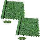 Pachet 1+1 Gard Viu Artificial cu Frunze Verzi 1x3m - Perete Verde Decorativ Interior/Exterior