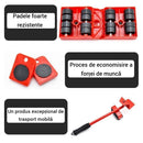 Set profesional pentru transportat si ridicat mobilier - Kit cu role si parghii pentru mutari usoare