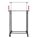 Suport pentru umerase si haine, cu roti si inaltime reglabila