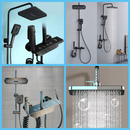 Sistem Dus Premium | Cap De Dus Ploaie Cu Furtun + 3 Moduri Pulverizare + Termostat Integrat