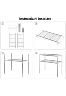 Suport telescopic cu 2 rafturi multifunctional - Organizare inteligenta pentru orice camera