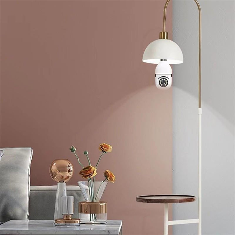 Camera WiFi Tip Bec 355° Full HD cu Unghi Panoramic, Senzor de Mișcare și Funcție Audio Bidirecțională