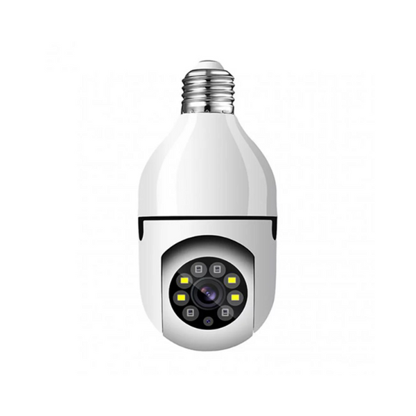 Camera WiFi Tip Bec 355° Full HD cu Unghi Panoramic, Senzor de Mișcare și Funcție Audio Bidirecțională