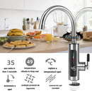 Robinet Electric Instant Inox 3000W - Apa Calda in Secunde, Display LED, Rotire 360°