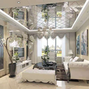 Set oglinzi acrilice, autoadezive, 58 de piese