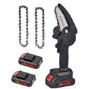 Mini Drujba Cu Lant Fara Fir | Lama 6 Inch, 2 Acumulatori 24V + 2 Lanturi