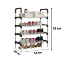 Pantofar din Inox cu 5 Rafturi - Suport Premium pentru Organizarea Pantofilor