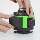 Nivela laser 4D CU 16 linii, 4 fascicule x 360 grade, Linii verzi, Raza de actiune 25m, Precizie ± 2mm/10m, Autonivelare, Unghi drept, Baterii 2 x 4000 mAh 4.2V, Telecomanda