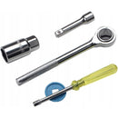 Set Chei Tubulare Metal cu Clichet 40 Piese – Trusa Profesionala Completa cu Cutie Organizata