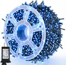 Instalatie Pe Rola 100m LED Albastru | 500 LED-uri Puternice | 8 Modele Luminoase | IP44