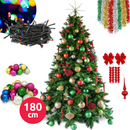 Brad de Craciun 180cm + Set complet accesorii pentru impodobit