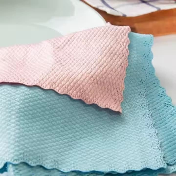 Set 10 Lavete Magice din Microfibra Super Absorbante, Uscare Rapida, fara pete si scame 25 x 25 cm