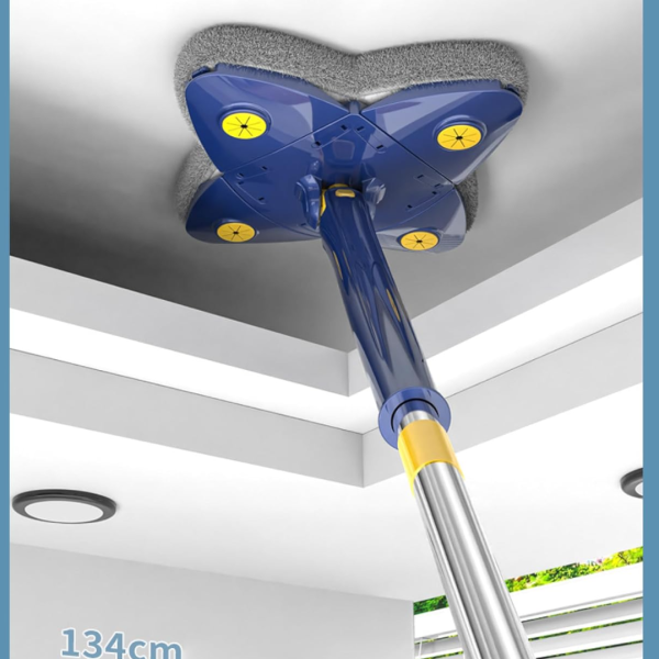 Mop reglabil rotativ la 360° cu stoarcere automată, uscat si umed