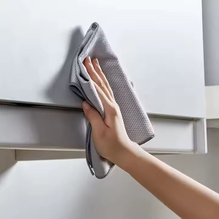 Set 10 Lavete Magice din Microfibra Super Absorbante, Uscare Rapida, fara pete si scame 25 x 25 cm