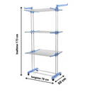 Uscator vertical pentru rufe, mobil si pliabil cu suport umerase