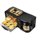 Aparat Mic Dejun 3-in-1 Electric - Cafetiera, Prajitor Paine si Gratar Antiaderent