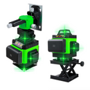 Nivela laser 4D CU 16 linii, 4 fascicule x 360 grade, Linii verzi, Raza de actiune 25m, Precizie ± 2mm/10m, Autonivelare, Unghi drept, Baterii 2 x 4000 mAh 4.2V, Telecomanda
