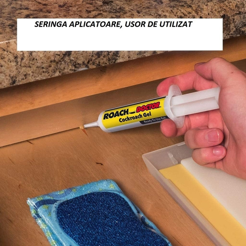 Set X2 Insecticid impotriva gandacilor de bucatarie, cu seringa dozatoare