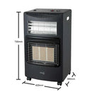 Soba mobila pliabila pe gaz GPL ( butelie) si electric cu furtun pentru gaz, regulator presiune gaz si 2 coliere reglabile