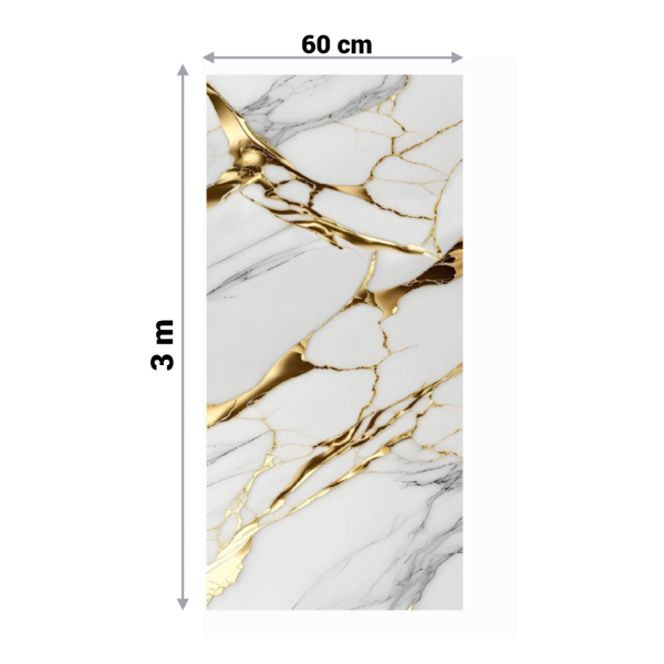 Folie autoadeziva pentru perete sau alte suprafete, model tip marmura, 60 cm x 3 m