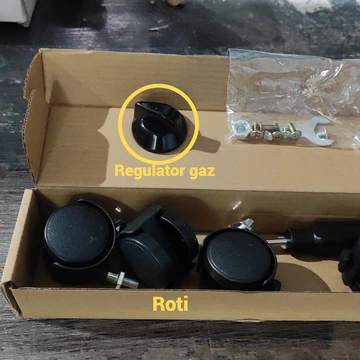 Soba mobila pliabila pe gaz GPL ( butelie) si electric cu furtun pentru gaz, regulator presiune gaz si 2 coliere reglabile