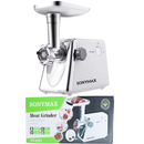 Masina de tocat carne electrica 2200W, inox, functie Reverse, accesorii carnati si kebbe, SonyMax, Garantie 2 ani