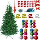 Brad de Craciun 180cm + Set complet accesorii pentru impodobit