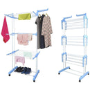 Uscator vertical pentru rufe, mobil si pliabil cu suport umerase