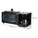 Aparat Mic Dejun 3-in-1 Electric - Cafetiera, Prajitor Paine si Gratar Antiaderent