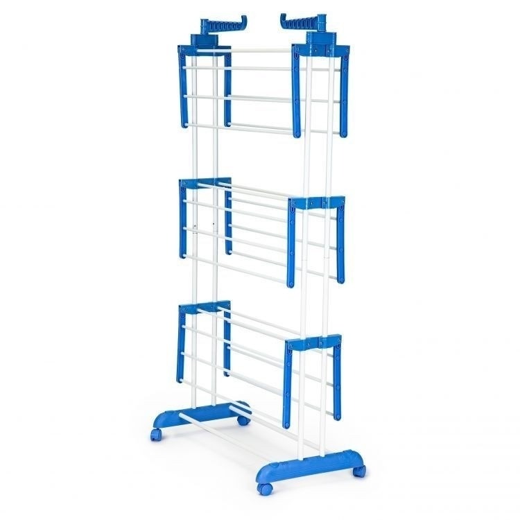 Uscator vertical pentru rufe, mobil si pliabil cu suport umerase