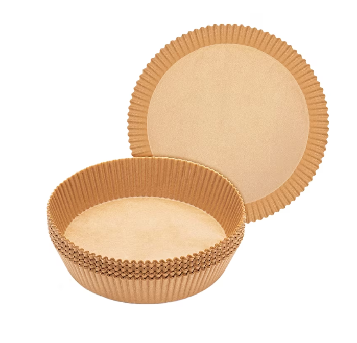 Set 100 hartii de copt pentru friteuza, unica folosinta, 16x20x4.5 cm, Maro