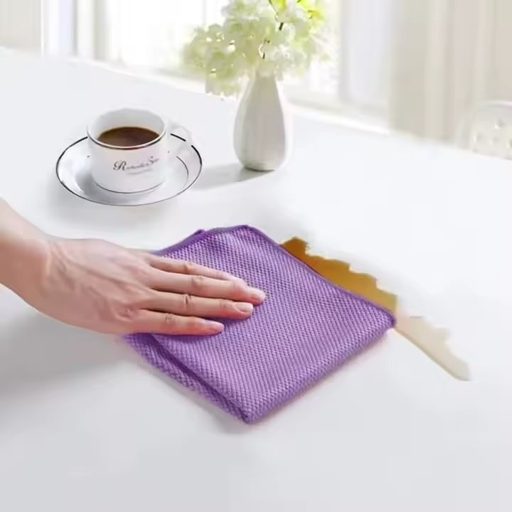 Set 10 Lavete Magice din Microfibra Super Absorbante, Uscare Rapida, fara pete si scame 25 x 25 cm