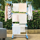 Uscator vertical pentru rufe, mobil si pliabil cu suport umerase