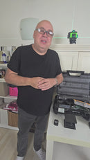 Nivela laser 4D CU 16 linii, 4 fascicule x 360 grade, Linii verzi, Raza de actiune 25m, Precizie ± 2mm/10m, Autonivelare, Unghi drept, Baterii 2 x 4000 mAh 4.2V, Telecomanda